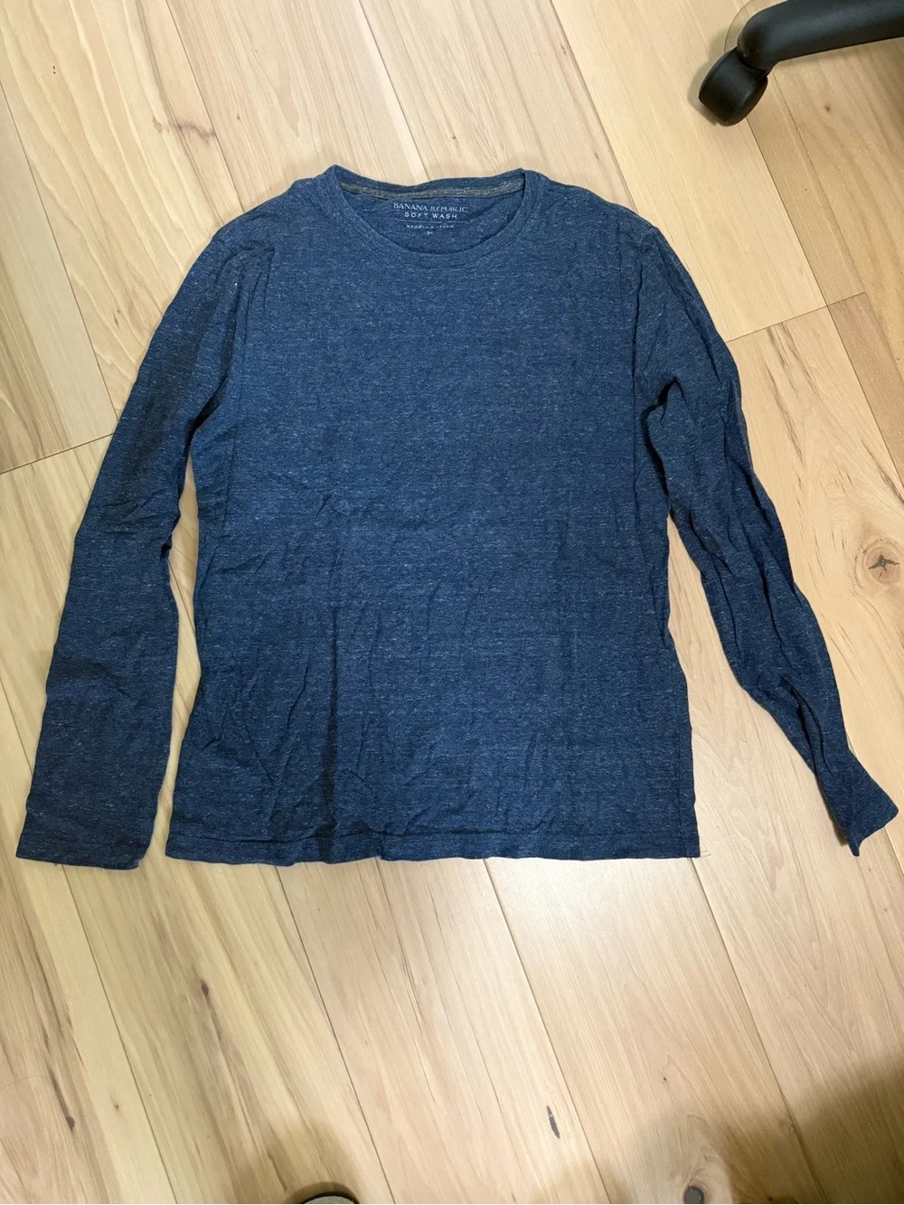 Banana Republic Men's Long-Sleeve Crewneck Top - Navy